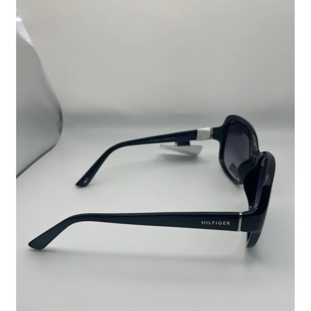 Tommy Hilfiger Hilfiger WP OL577 Oversized Oval Sunglasses Shiny Black/Smoke